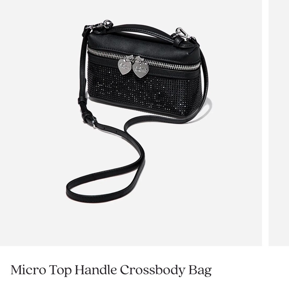 BNWT STONEY CLOVER LANE black crystal crossbody bag